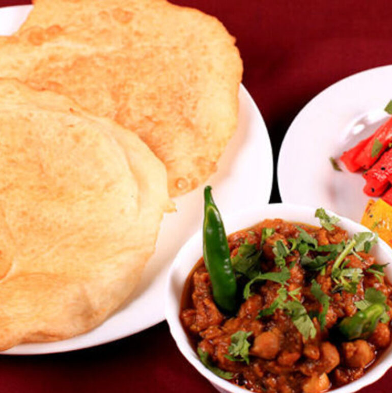 2 Puri and Veg with Raita