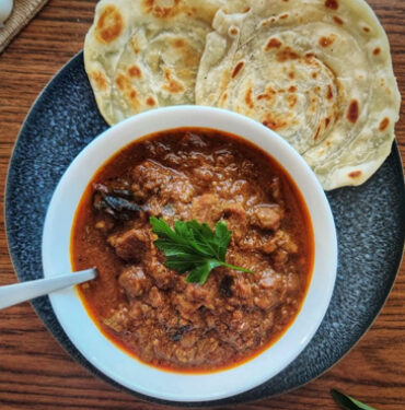 2 Malabar Paratha with Lamb Curry 1